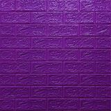 Самоклеюча декоративна 3D панель Цегла Фіолетова 700x770x5мм (016-5) SW-00000150 SW-00000150 фото