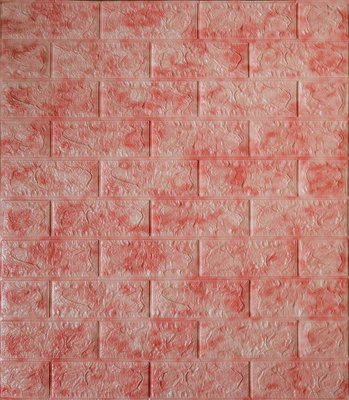 Самоклеюча декоративна 3D панель рожевий мармур 700x770x5 мм 1222-5 фото