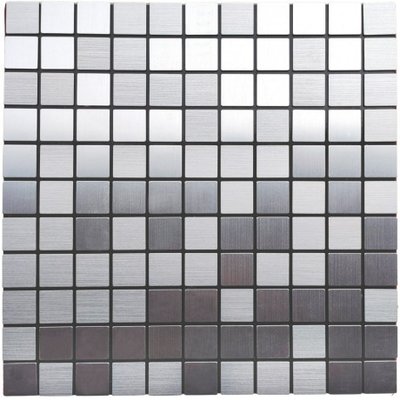 Самоклеюча алюмінієва плитка срібна мозаїка 300х300х3мм SW-00001167 SW-00001167 фото