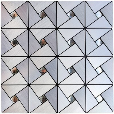 Самоклеюча алюмінієва плитка срібло зі стразами 300х300х3мм SW-00001325 SW-00001325 фото