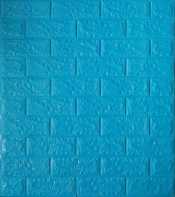 Самоклеюча декоративна 3D панель цегла синє небо 700x770x5 мм 1020-5 фото