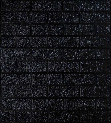 Самоклеющаяся декоративная 3D панель под черный кирпич 700x770x5 мм 09-5 фото