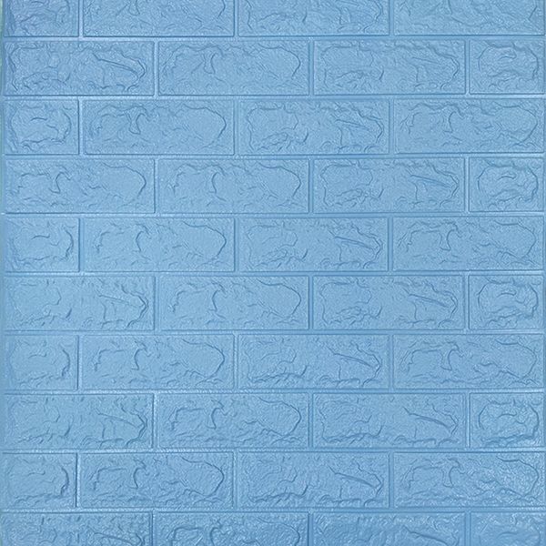 Самоклеюча декоративна 3D панель під блакитну цеглу 700x770x5мм (005-5) SW-00000297 SW-00000297 фото