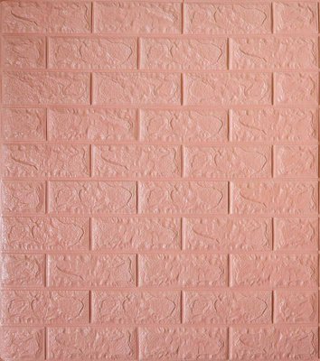Самоклеюча декоративна панель рожева цегла 700x770x5 мм 1010-5 фото