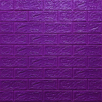 Самоклеющаяся декоративная 3D панель Кирпич Фиолетовый 700x770x5мм (016-5) SW-00000150 SW-00000150 фото
