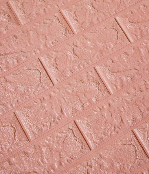 Самоклеюча декоративна панель рожева цегла 700x770x5 мм 1010-5 фото