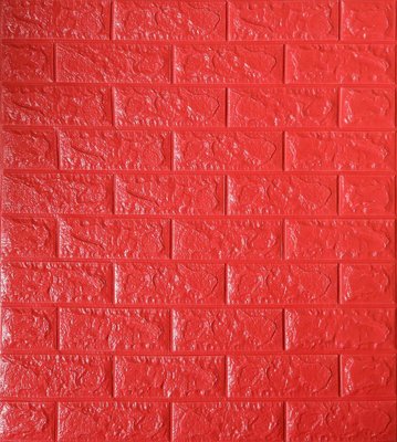 Самоклеюча декоративна 3D панель червона цегла 700x770x5 мм 1023-5 фото