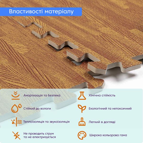 Пол пазл - модульное напольное покрытие 600x600x10мм золотое дерево (МР2) SW-00000022 SW-00000022 фото