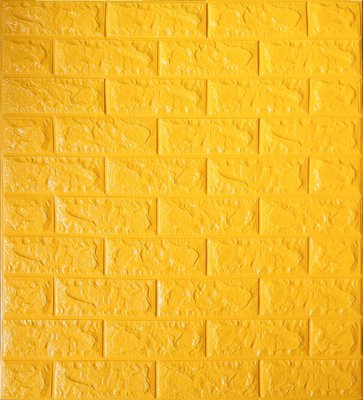 Самоклеюча декоративна панель жовта цегла 700x770x5 мм 1019-5 фото