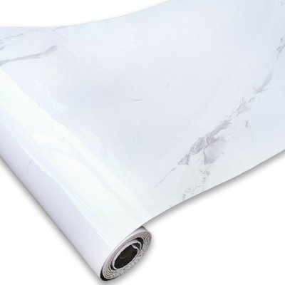 Вінілова плитка, що самоклеїться, в рулоні білий повітряний мармур 3000х600х2мм (81020-1-глянець) SW-00001287 SW-00001287 фото