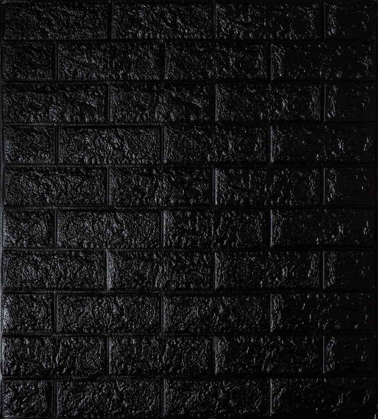 Самоклеящаяся декоративная панель черный кирпич 700x770x5 мм 1012-5 фото