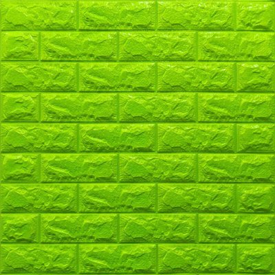 Декоративная 3D панель самоклейка под кирпич Зеленый 700x770x7мм (013-7) SW-00000051 SW-00000051 фото