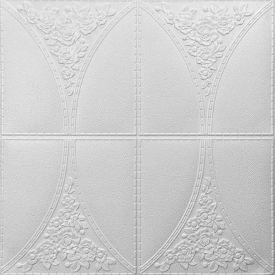 Самоклеюча декоративна стельова стінна 3D панель 700x700x4мм (117) SW-00000234 SW-00000234 фото