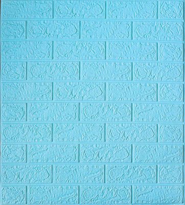 Самоклеящаяся декоративная 3D панель под голубой кирпич 700x770x4 мм 02-4 фото