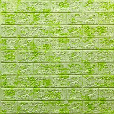 Декоративная 3D панель самоклейка под кирпич Зеленый мрамор 700x770x5мм (064) SW-00000034 SW-00000034 фото