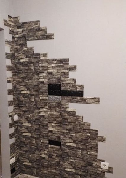 Самоклеюча декоративна 3D панель під цеглу сірий піщаник 700x770x5мм (059) SW-00000178 SW-00000178 фото