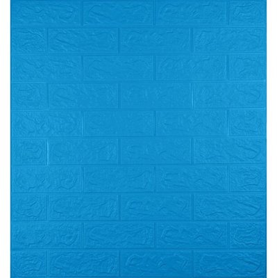 Самоклеющаяся декоративная 3D панель под синий кирпич 700x770x5 мм 3-5 фото