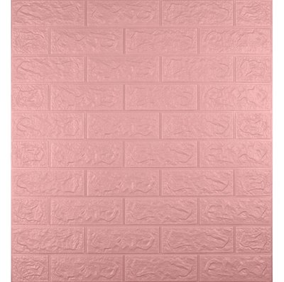 Самоклеящаяся декоративная 3D панель под розовый кирпич 700x770x5 мм 4-5 фото