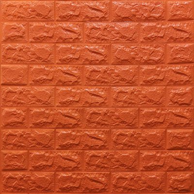 Декоративная 3D панель самоклейка под кирпич Оранжевый 700x770x7мм (007-7) SW-00000056 SW-00000056 фото