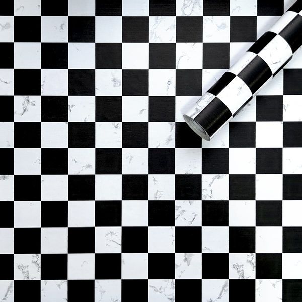 Самоклеюча плівка самоклейка шахи мармур 0,45х10м (KN-М0006-1) SW-00001446 SW-00001446 фото