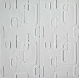 Самоклеюча декоративна 3D панель модерн білий 700x700x5 мм 3191-5 фото