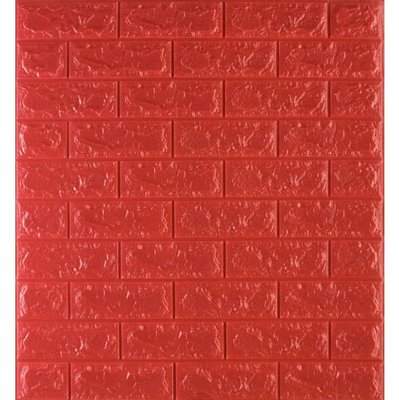 Самоклеющаяся декоративная 3D панель под красный кирпич 700x770x7 мм 8-7 фото