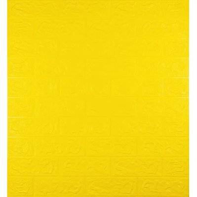 Самоклеющаяся декоративная 3D панель под желтый кирпич 700x770x5 мм 10-5 фото