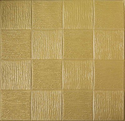 Самоклеющаяся декоративная 3D панель золотое плетение 700x700x5 мм 3102-5 фото