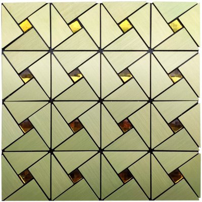 Самоклеюча алюмінієва плитка зелене золото зі стразами 300х300х3мм SW-00001172 SW-00001172 фото