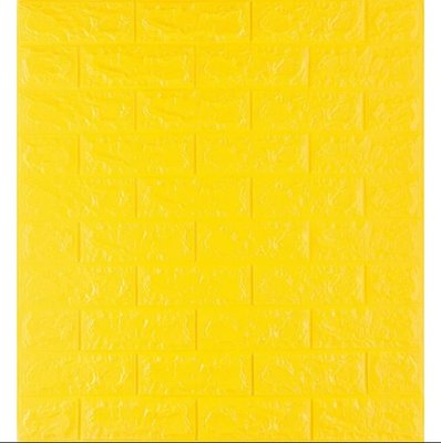 Самоклеющаяся декоративная 3D панель под желтый кирпич 700x770x7 мм 10-7 фото
