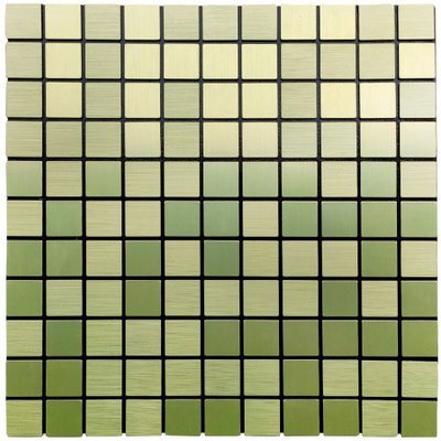 Самоклеюча алюмінієва плитка зелене золото мозаїка 300х300х3мм SW-00001168 SW-00001168 фото